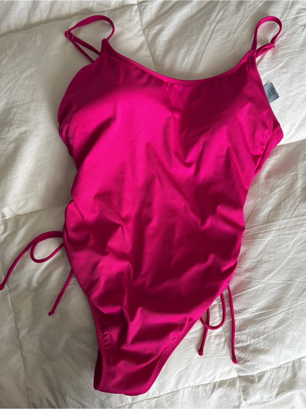 Shade & Shore | Hot Pink | Women’s One-Piece Swimsuit with Side Ties | Size L